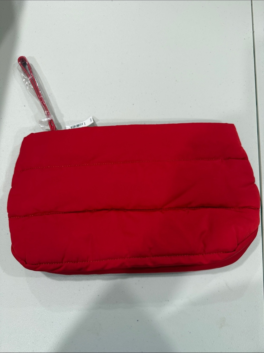 Red Quilted Wristlet Pouch